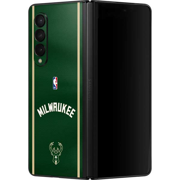 NBA Milwaukee Bucks Jersey Galaxy Z Fold3 5G Skin