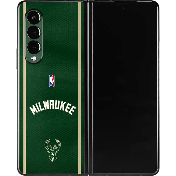 NBA Milwaukee Bucks Jersey Galaxy Z Fold3 5G Skin