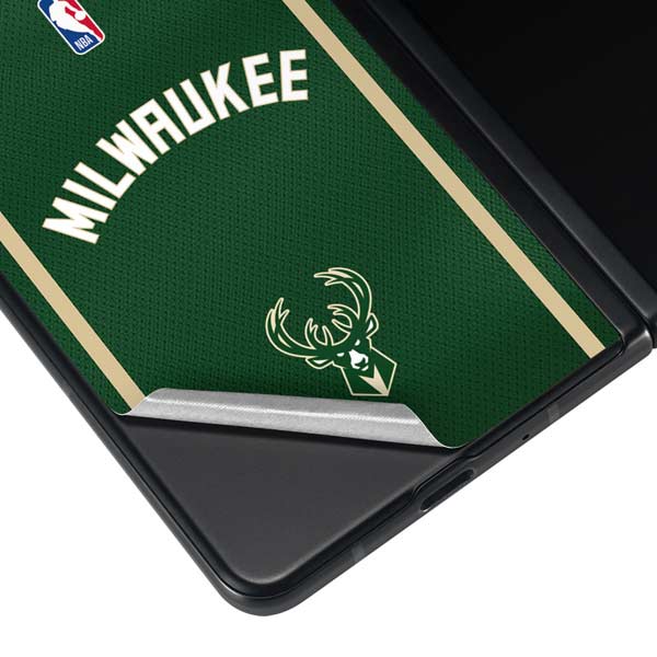NBA Milwaukee Bucks Jersey Galaxy Z Fold3 5G Skin