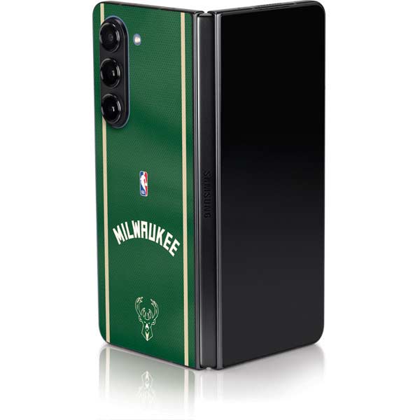 NBA Milwaukee Bucks Jersey Galaxy Z Fold5 5G Skin