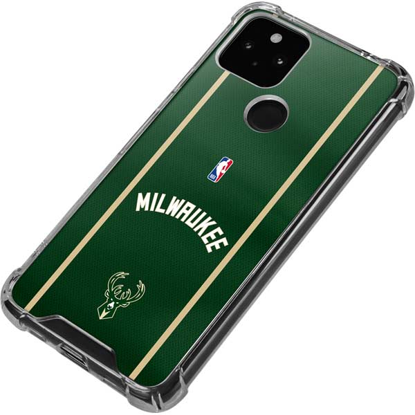 NBA Milwaukee Bucks Jersey Google Pixel 5a 5G Clear Case