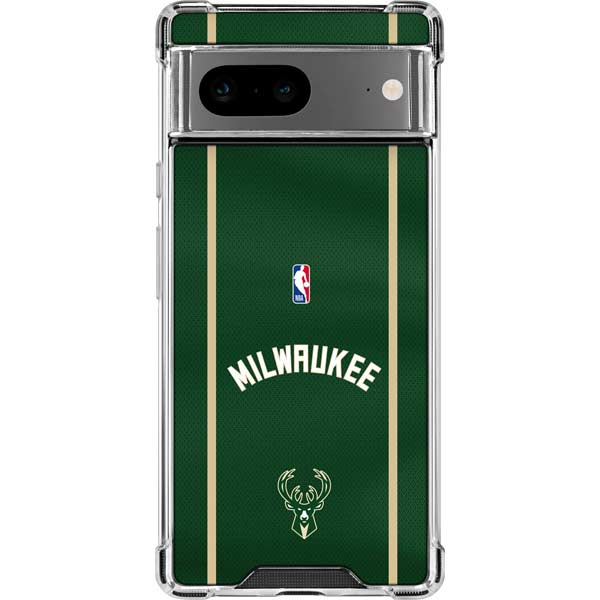 NBA Milwaukee Bucks Jersey Google Pixel 8 Clear Case