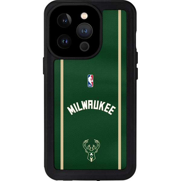NBA Milwaukee Bucks Jersey iPhone 14 Pro Waterproof Case