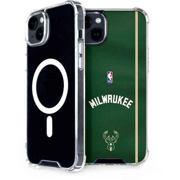 NBA Milwaukee Bucks Jersey iPhone 15 Plus MagSafe Case