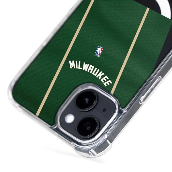 NBA Milwaukee Bucks Jersey iPhone 15 Plus MagSafe Case