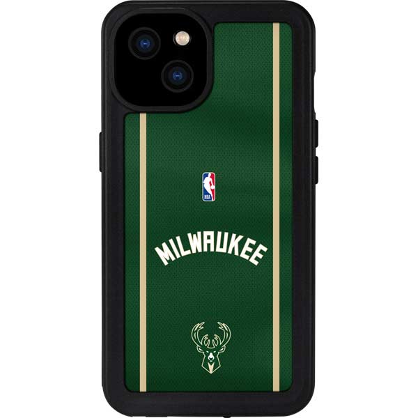 NBA Milwaukee Bucks Jersey iPhone 15 Plus Waterproof Case