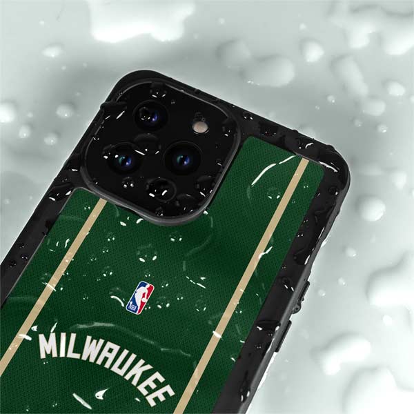 NBA Milwaukee Bucks Jersey iPhone 15 Pro Waterproof Case