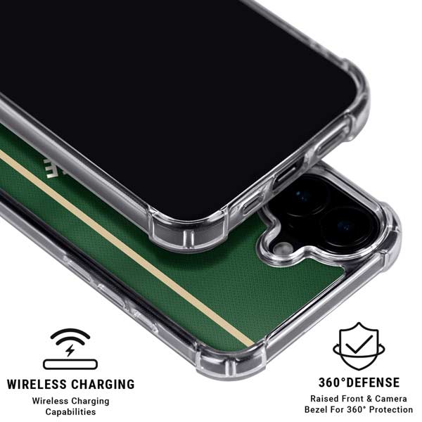 NBA Milwaukee Bucks Jersey iPhone 16 Plus Clear Case
