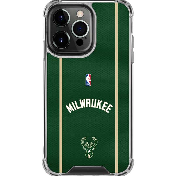 NBA Milwaukee Bucks Jersey iPhone 16 Pro Max Clear Case