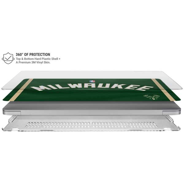 NBA Milwaukee Bucks Jersey MacBook Air 15in (2023-2025) Case plus Skin
