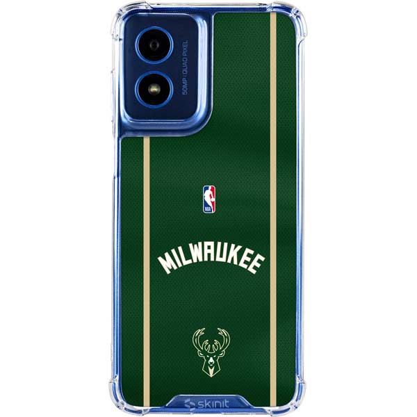 NBA Milwaukee Bucks Jersey Moto G Play 4G (2024) Clear Case