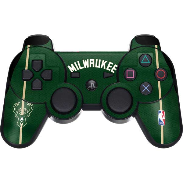 NBA Milwaukee Bucks Jersey PS3 Dual Shock wireless controller Skin