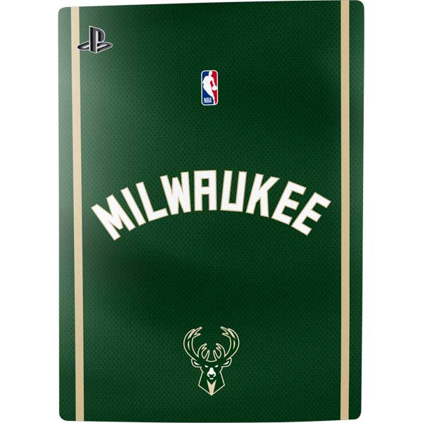 NBA Milwaukee Bucks Jersey PS5 Console Skin