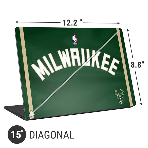 NBA Milwaukee Bucks Jersey Universal Laptop 15in (12.2 x 8.8in) Skin
