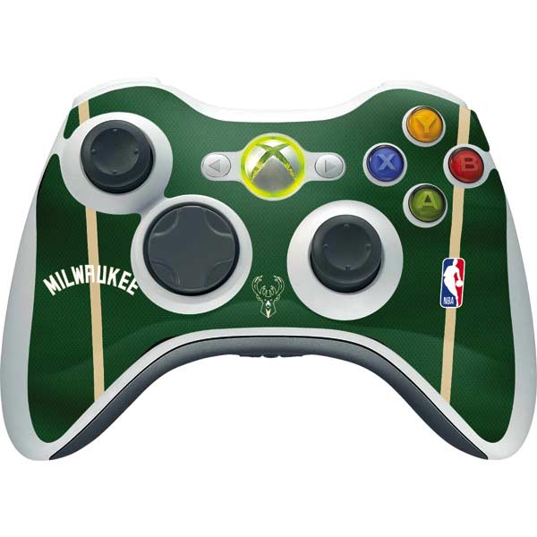 NBA Milwaukee Bucks Jersey Xbox 360 Wireless Controller Skin