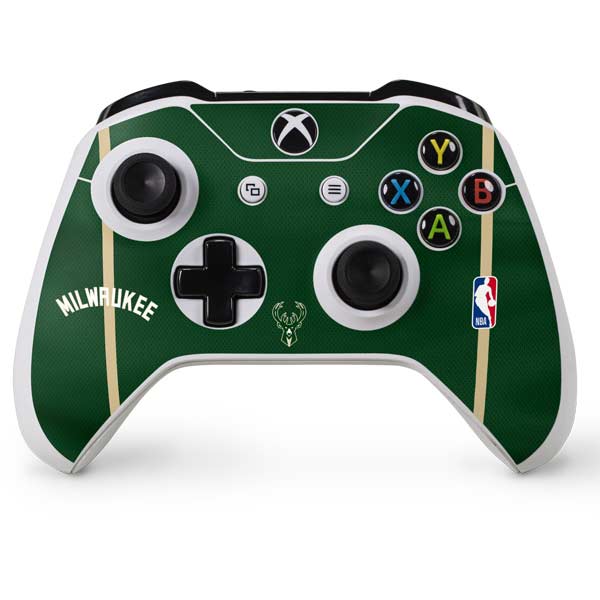 NBA Milwaukee Bucks Jersey Xbox One S Console and Controller Bundle Skin