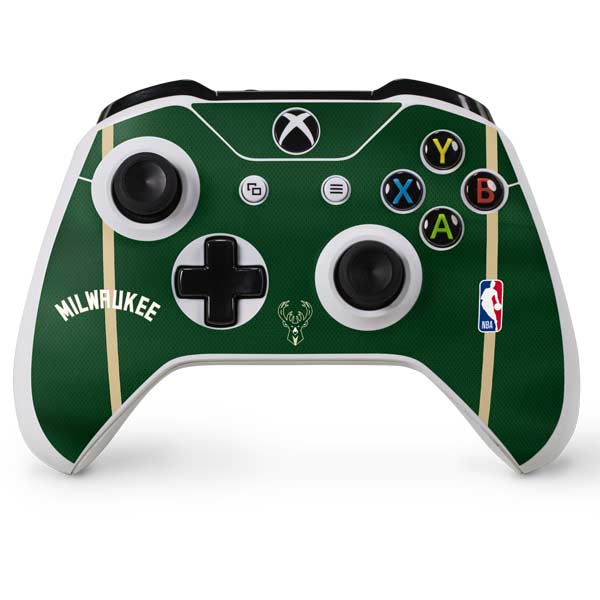NBA Milwaukee Bucks Jersey Xbox One S Controller Skin