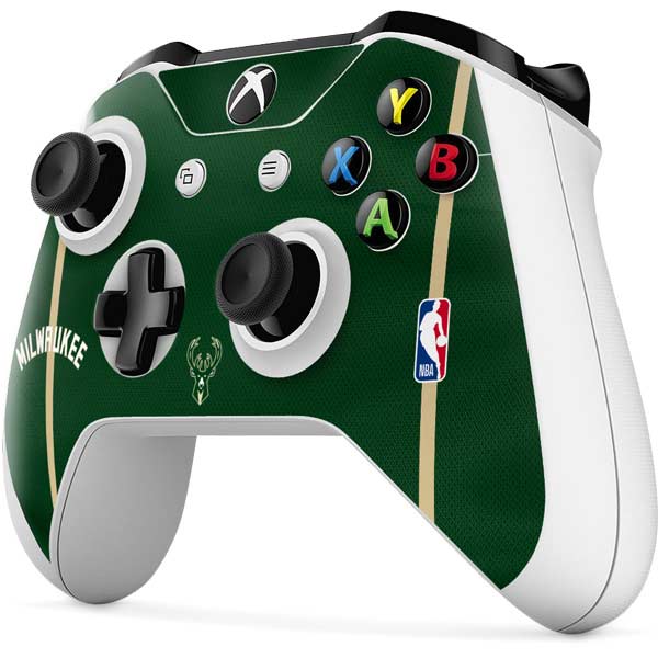 NBA Milwaukee Bucks Jersey Xbox One S Controller Skin