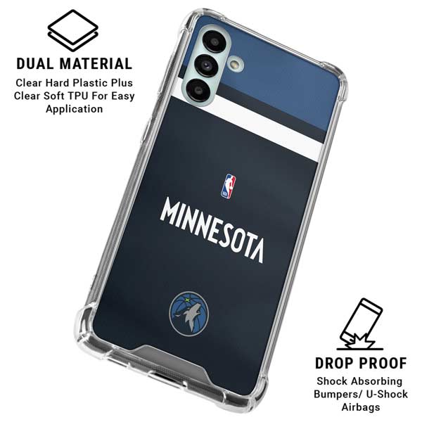 NBA Minnesota Timberwolves Jersey Galaxy A13 5G Clear Case