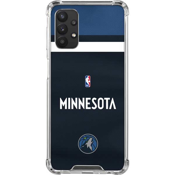 NBA Minnesota Timberwolves Jersey Galaxy A32 5G Clear Case