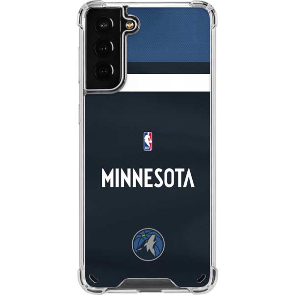 NBA Minnesota Timberwolves Jersey Galaxy S21 Plus 5G Clear Case
