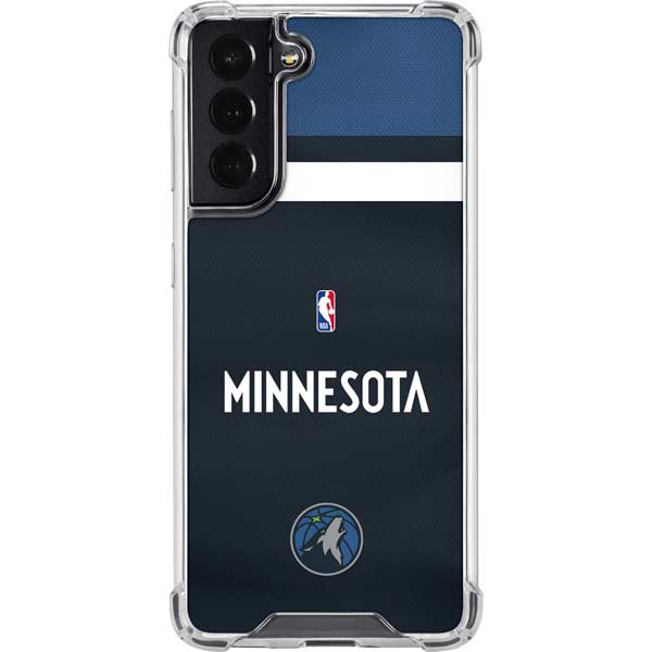 NBA Minnesota Timberwolves Jersey Galaxy S22 Clear Case