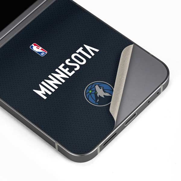 NBA Minnesota Timberwolves Jersey Galaxy Z Flip6 Skin