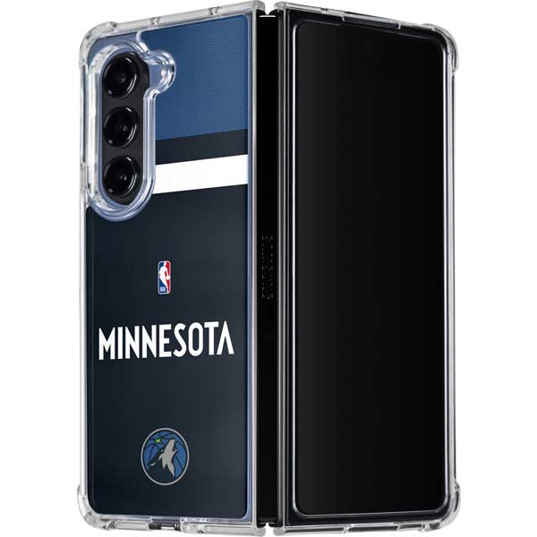 NBA Minnesota Timberwolves Jersey Galaxy Z Fold5 5G Clear Case