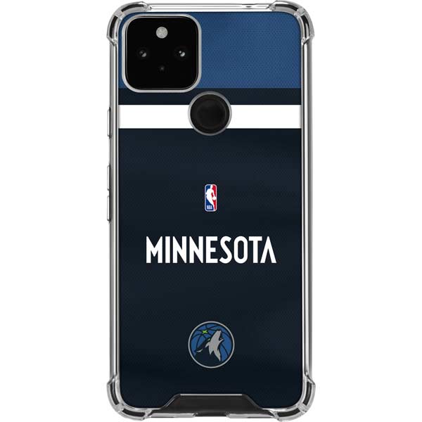 NBA Minnesota Timberwolves Jersey Google Pixel 5 Clear Case