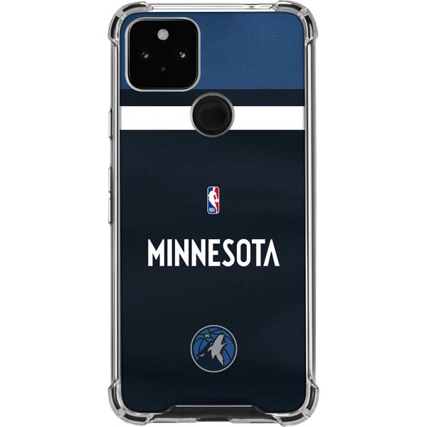 NBA Minnesota Timberwolves Jersey Google Pixel 5a 5G Clear Case