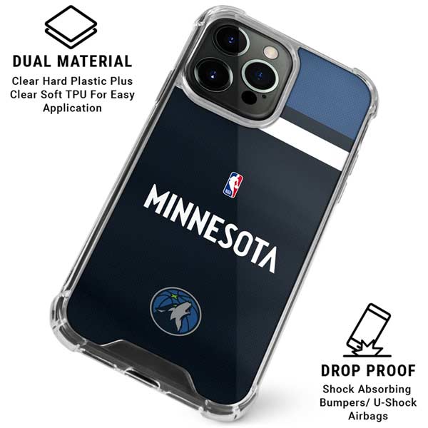 NBA Minnesota Timberwolves Jersey iPhone 15 Pro Clear Case