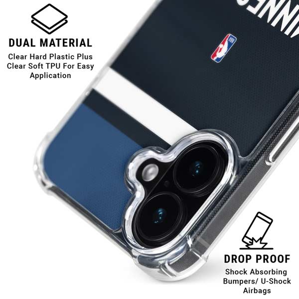 NBA Minnesota Timberwolves Jersey iPhone 16 Clear Case
