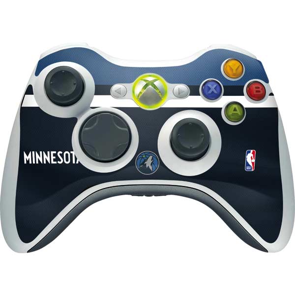NBA Minnesota Timberwolves Jersey Xbox 360 Wireless Controller Skin