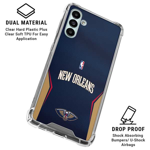 NBA New Orleans Pelicans Jersey Galaxy A13 5G Clear Case