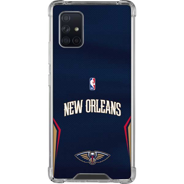 NBA New Orleans Pelicans Jersey Galaxy A71 5G Clear Case
