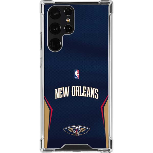 NBA New Orleans Pelicans Jersey Galaxy S22 Ultra Clear Case