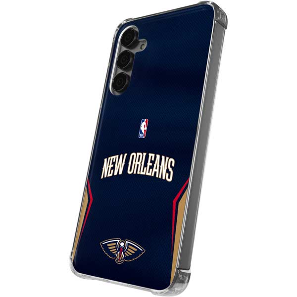 NBA New Orleans Pelicans Jersey Galaxy S24 Plus Clear Case
