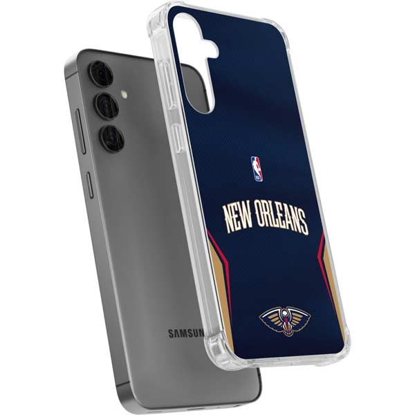 NBA New Orleans Pelicans Jersey Galaxy S24 Plus Clear Case