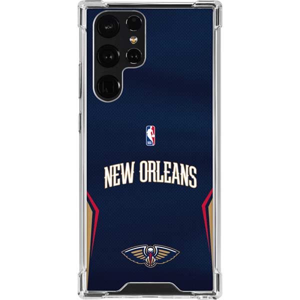 NBA New Orleans Pelicans Jersey Galaxy S24 Ultra Clear Case