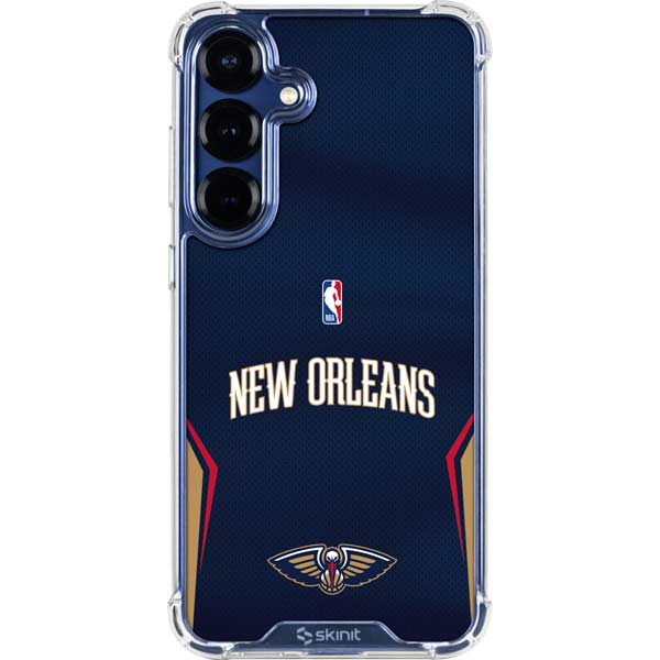 NBA New Orleans Pelicans Jersey Galaxy S25 Clear Case