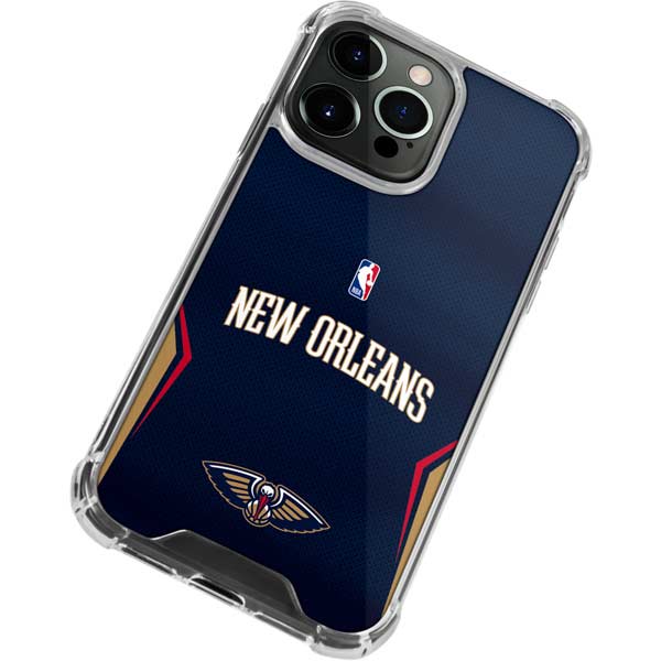 NBA New Orleans Pelicans Jersey iPhone 14 Pro Max Clear Case