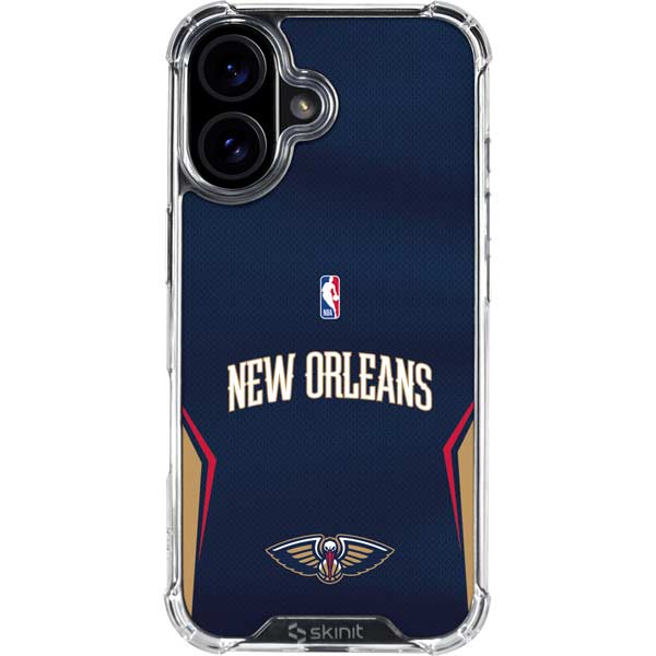NBA New Orleans Pelicans Jersey iPhone 16 Plus Clear Case