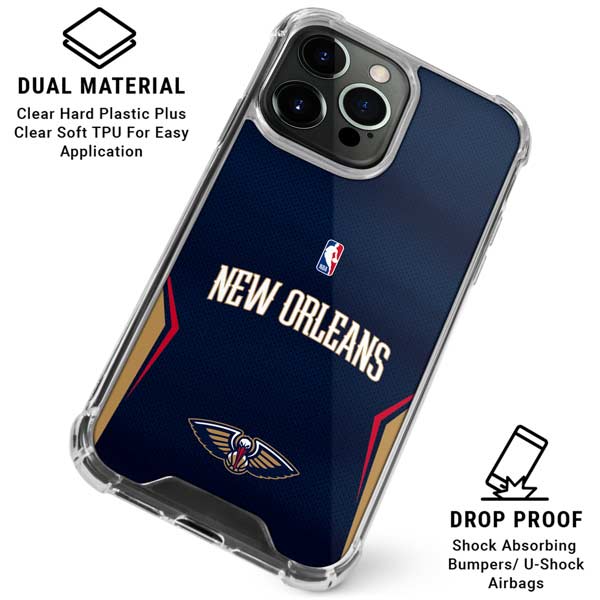 NBA New Orleans Pelicans Jersey iPhone 16 Pro Max Clear Case