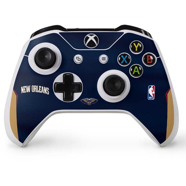 NBA New Orleans Pelicans Jersey Xbox One S Console and Controller Bundle Skin
