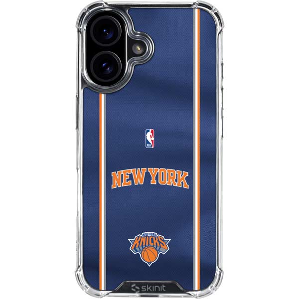 NBA New York Knicks Jersey iPhone 16 Clear Case