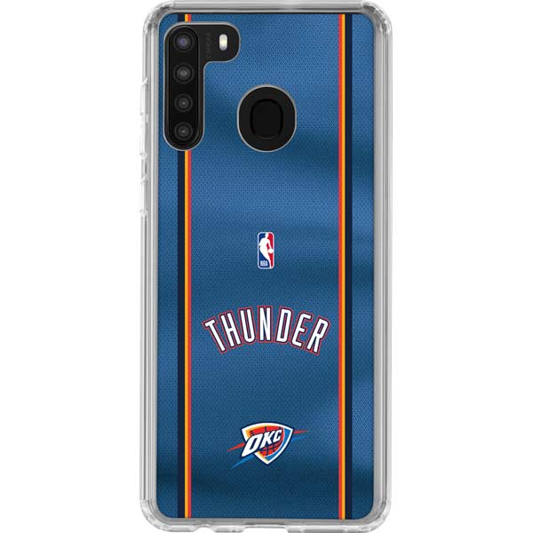 NBA Oklahoma City Thunder Jersey Galaxy A21 Clear Case