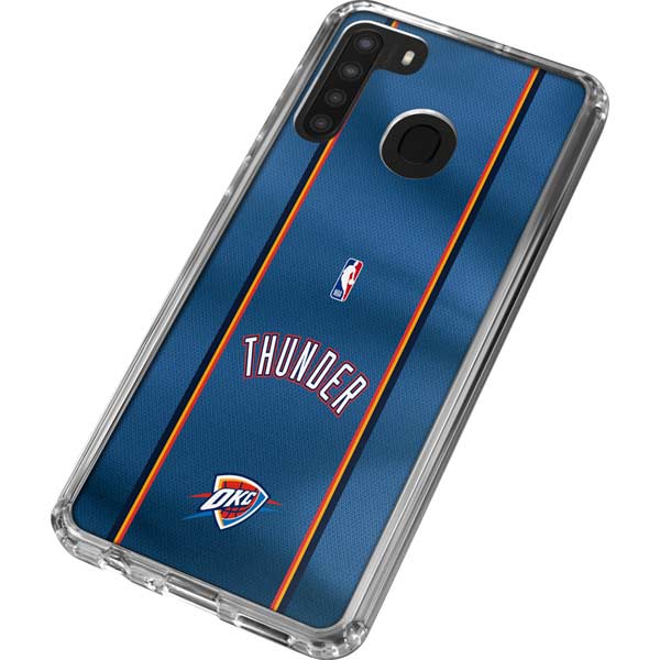 NBA Oklahoma City Thunder Jersey Galaxy A21 Clear Case