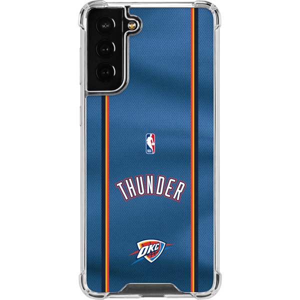 NBA Oklahoma City Thunder Jersey Galaxy S21 FE Clear Case