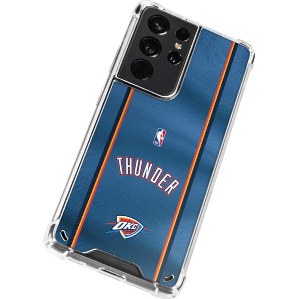 NBA Oklahoma City Thunder Jersey Galaxy S21 Ultra 5G Clear Case