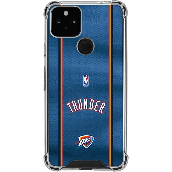 NBA Oklahoma City Thunder Jersey Google Pixel 5 Clear Case